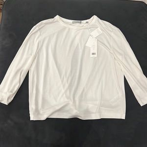 Vince tie back 3/4 sleeve crew neck top.